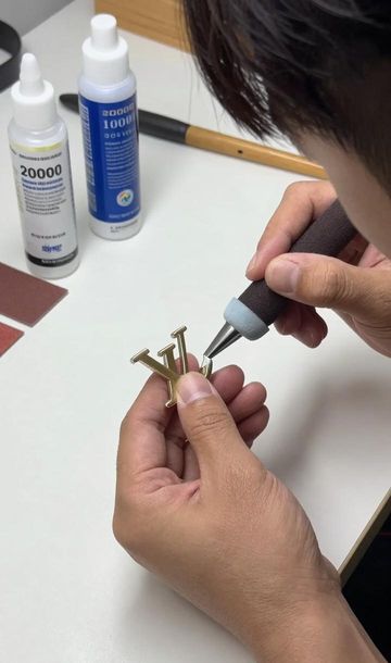 皮带头翻新抛光_皮带怎么抛光打磨_LV腰带皮带扣头维修修复翻新抛光打磨镀金