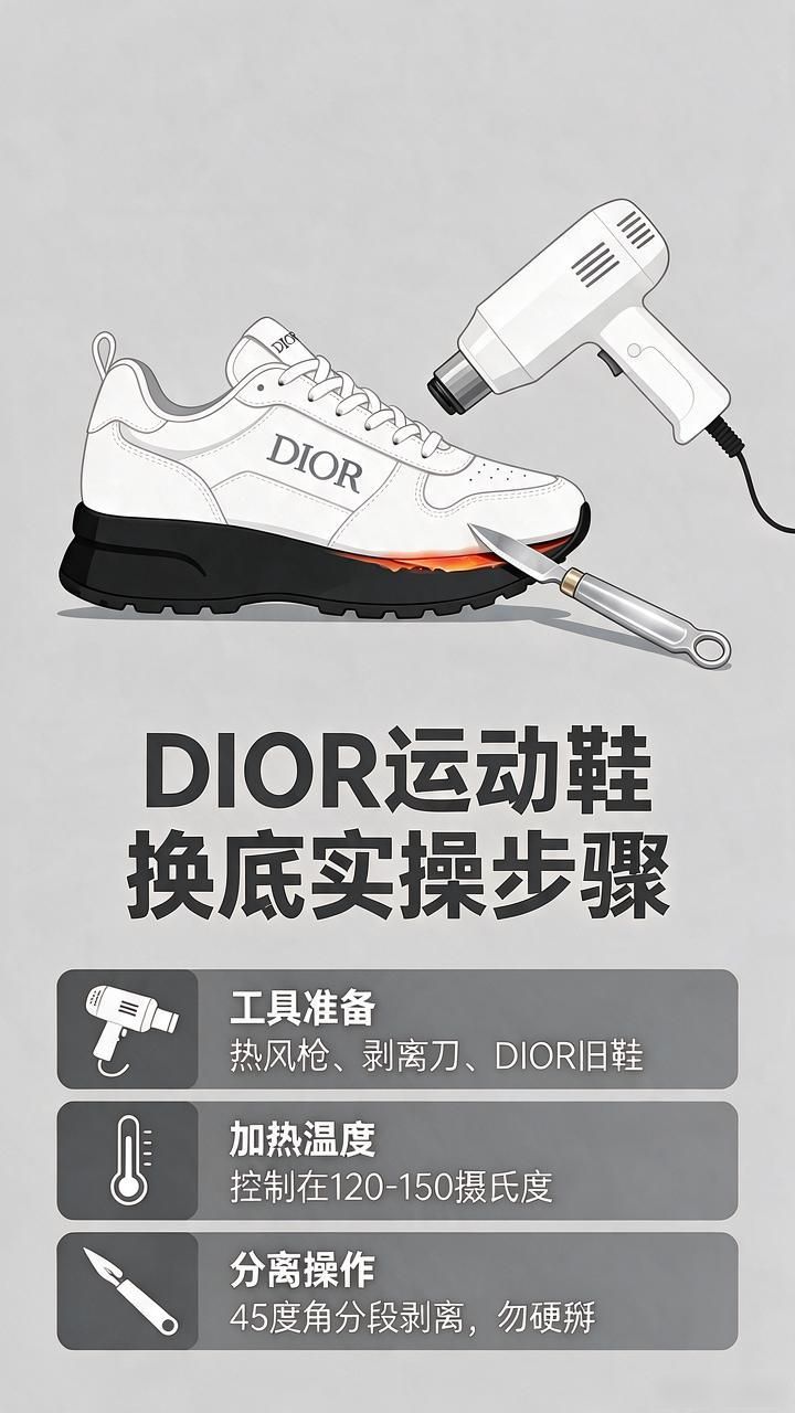 DIOR迪奥运动鞋修复翻新换底_DIOR运动鞋修复方法_DIOR运动鞋换底工艺