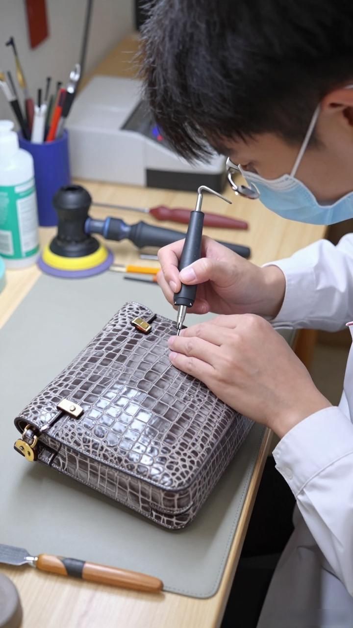 爱马仕鳄鱼皮包包清洗护理维修_鳄鱼皮包日常清洗保养修复方法_爱马仕鳄鱼皮护理清洁技巧
